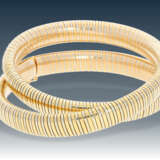 Kette/Collier: luxuriöser, vintage Schlangen-Halsreif im Tubogas-Stil, hervorragende Goldschmiedeanfertigung aus 18K Gold - фото 1