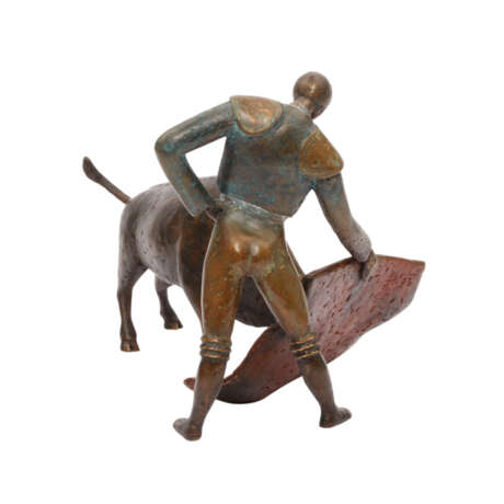 NEUWIRTH, HANS (Bildhauer in Gingen/Fils), "Torero mit Stier", - Foto 3