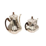 NIEDERLANDE 4-tlg. Kaffee-Teekern, Deckeldose mit Unterteller und Tablett, Silber, 2. Hälfte 20. Jahrhundert - фото 4