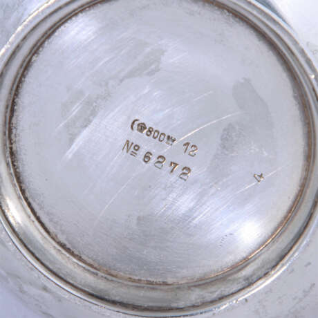 BRUCKMANN 4-tlg. Kaffee-Teekern auf Tablett, 800 Silber, um 1915. - Foto 5