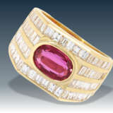 Ring: sehr hochwertiger Rubin/Diamantring in Spitzenqualität - фото 1