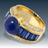 Ring: exquisiter, ehemals sehr teurer Saphir/Diamant-Goldschmiedering - Foto 1