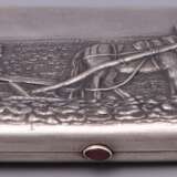 “Vintage Cigarette case silver 84 sample the Farmer and the horse” - photo 2