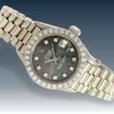 Armbanduhr: seltene Damenuhr, vintage Rolex Datejust Chronometer in Weißgold mit Brillantbesatz, 70er Jahre - photo 1