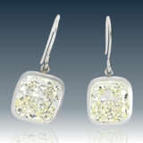 Ohrringe: bedeutender Diamantschmuck mit 2 extrem hochwertigen Cushion-Diamanten von jeweils ca.5,75ct - photo 1