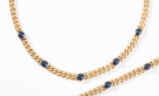 Saphir-Gold-Collier mit Bracelet - Foto 1