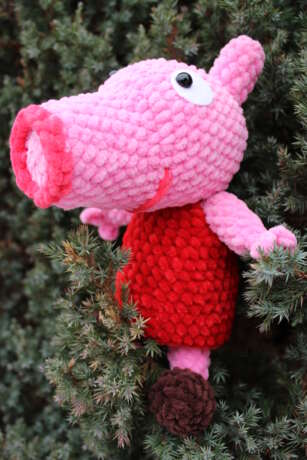 “Peppa pig” Textile Hand-knitted Mythological 2018 - photo 1