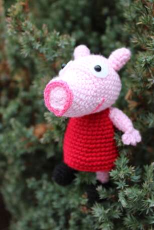 “peppa pig” Textile Hand-knitted Mythological 2018 - photo 3