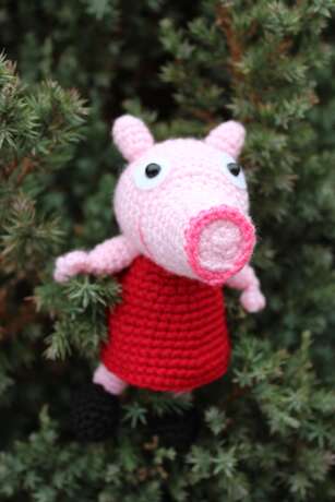 “peppa pig” Textile Hand-knitted Mythological 2018 - photo 4