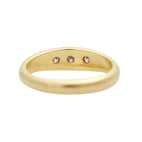 Ring mit 3 Brillanten, zusammen ca. 0,35 ct, - photo 4