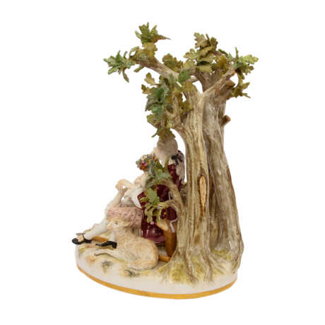 MEISSEN "Schäfergruppe mit Baum", 1870-1924. - Foto 3