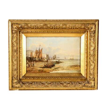MUNDELL, J., wohl JOHN (1818-1875), "Hafenszene bei Dover", - photo 2