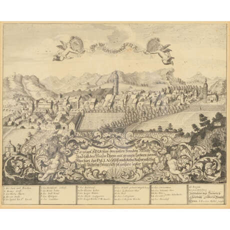 nach PÜSCHEL, J. JOACHIM (Grafiker 18. Jahrhundert), "Das itzo blühende Jena", - фото 1
