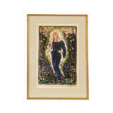 GOTTSCHALK (?, undeutl. signiert, Künstler 19./20. Jahrhundert), "Madonna in Aureole in blühender Wiese stehend", - Foto 2