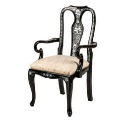 Schwarzlack-Stuhl. CHINA, 20. Jahrhundert