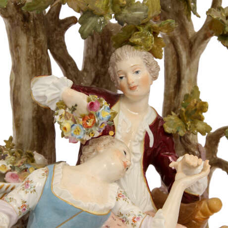 MEISSEN "Schäfergruppe mit Baum", 1870-1924. - photo 6