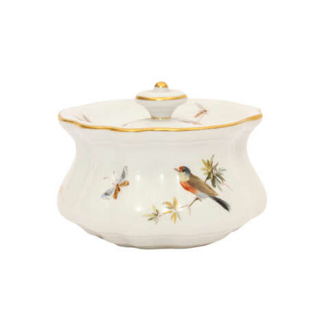 MEISSEN Tintenfass mit Unterschale, 1870-1924. - Foto 3