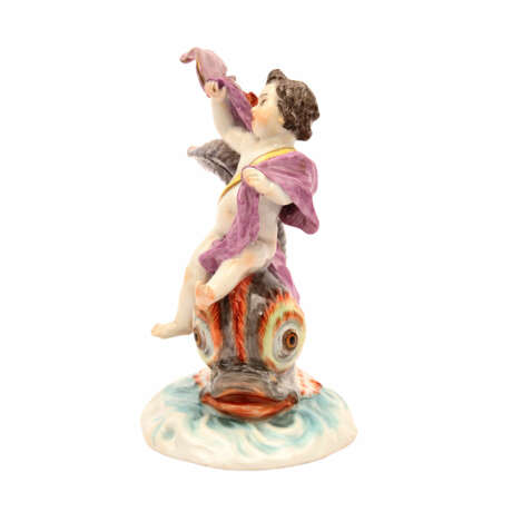 MEISSEN Figurengruppe 'Putto auf einem Delphin reitend', 1860-1924. - Foto 2