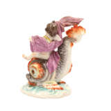 MEISSEN Figurengruppe 'Putto auf einem Delphin reitend', 1860-1924. - Foto 3