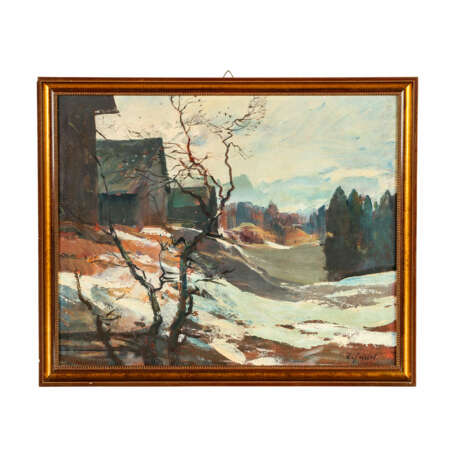 JUSSEL, EUGEN (1912-1997, Österreich), "Österreichische Landschaft im Vorfrühling", - фото 2