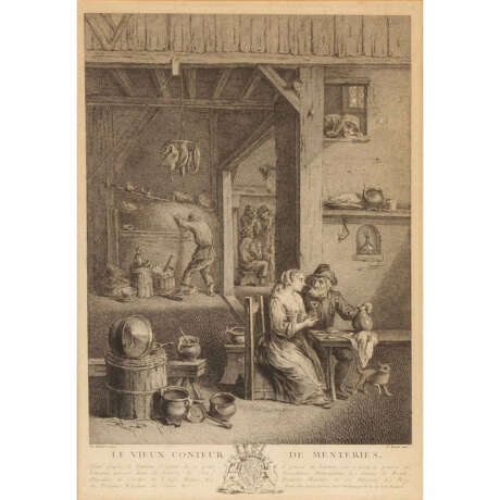 BASAN, PIERRE FRANCOIS (1723-1793), "Le Vieux Conteur de Menteries", - фото 1