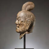 OVER-LIFESIZE LIMESTONE HEAD OF A TIANWANG GUARDIAN GOD, CHINA, TANG DYNASTY - фото 6