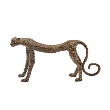Bronze einer Wildkatze, 20. Jahrhundert. - Foto 2