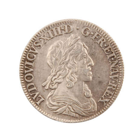 Frankreich - Ludwig XIII., 1610-1643, 1/4 Ecu 1643 A, Paris. - Foto 1