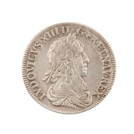 Frankreich - Ludwig XIII., 1610-1643, 1/4 Ecu 1643 A, Paris. - photo 1