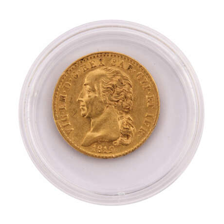 Königreich Sardinien/Gold - 20 Lire 1819, Viktor Emmanuel I., - Foto 1