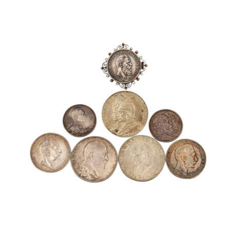 Dt. Kaiserreich - Kleinkonvolut von 8 Münzen, - Foto 1