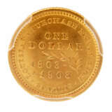 Rarität! USA/GOLD - 1 Dollar 1903, Louisiana Purchase Exposition, - photo 4