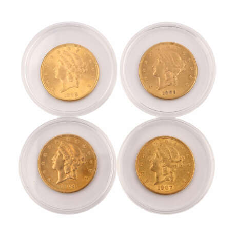 USA/GOLD - 4 x 20 Dollars Liberty Head. - фото 1