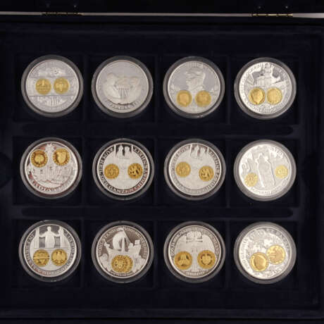 SILBER-Medaillen-Set "1200 Jahre Deutsche Münze" - - photo 4