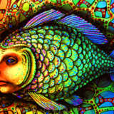 “FISH” Canvas Oil paint Mythological 2004 - photo 1