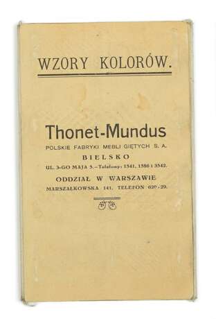 Wzory Koloròw (Farbmustertafel), Thonet-Mundus. 1930er Jahre - photo 1