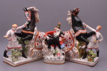 Set of porcelain figurines of the Soviet Union "the humpbacked Horse", Verbilki, sculptor S. M. Orlov