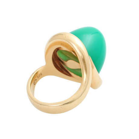 Ring mit großem Chrysopraskegel, - photo 3