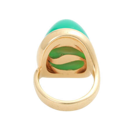 Ring mit großem Chrysopraskegel, - photo 4