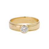 Bandring mit 1 Brillant ca. 0,4 ct, W (H) / SI, in Zargenfassung. - Foto 1