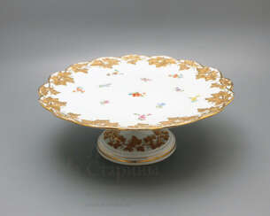 Porcelaine ancienne тортница, Meissen, 19 siècle, la porcelaine européenne