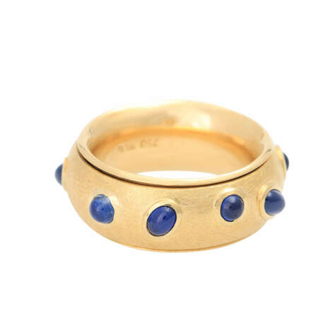 Ring, drehbar, bes. mit 9 Saphircabochons, - Foto 2