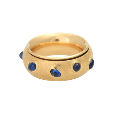 Ring, drehbar, bes. mit 9 Saphircabochons, - Foto 3