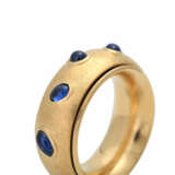 Ring, drehbar, bes. mit 9 Saphircabochons, - Foto 5