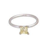 Solitärring mit Diamantcarré, ca. 0,5 ct, - Foto 1