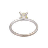 Solitärring mit Diamantcarré, ca. 0,5 ct, - Foto 4