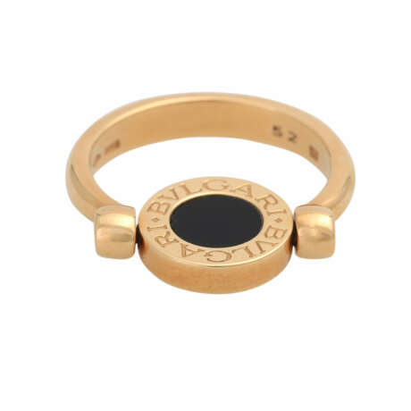 BULGARI Flip-Ring mit Onyx-, bzw. Koralleneinlage, - фото 2