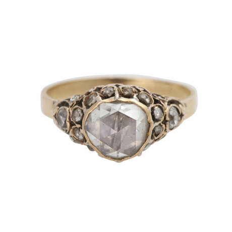 Ring mit großer Diamantrose von ca. 1 ct - photo 1
