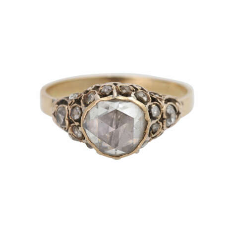 Ring mit großer Diamantrose von ca. 1 ct - фото 1