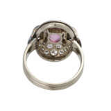 Ring mit pinkfarbenem Saphir und Brillanten - Foto 4